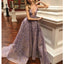 Elegant Lace A-line Sleeveless Tulle Charming Prom Dresses, FC2419