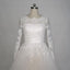 Long Wedding Dress, Lace Wedding Dress, Tulle Wedding Dress, Honest Bridal Dress, Long Sleeve Wedding Dress, Applique Custom Made Wedding Dress, LB0273
