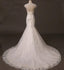 Long Wedding Dress, Lace Wedding Dress, Tulle Wedding Dress, Cap Sleeve Bridal Dress, Open Back Wedding Dress, Applique Mermaid Wedding Dress, LB0286