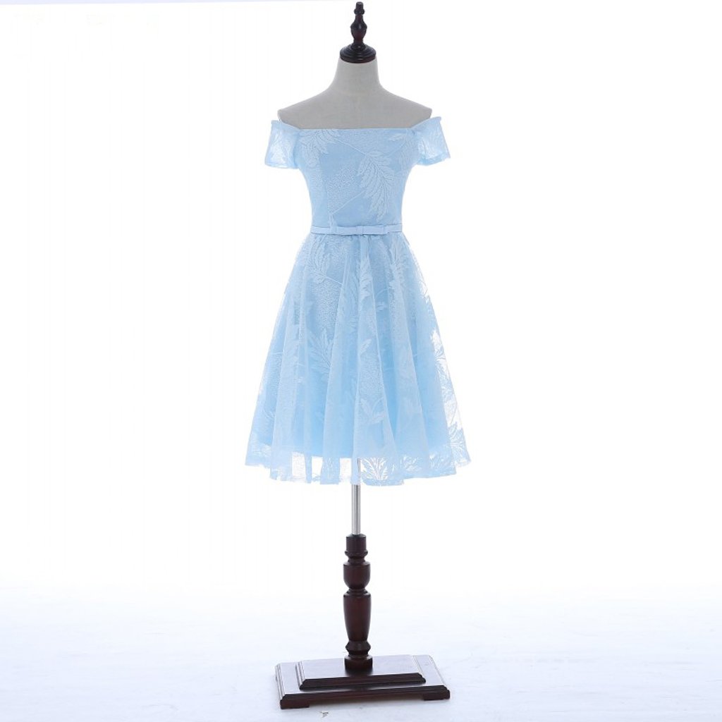 Short Bridesmaid Dress, Tulle Bridesmaid Dress, Off  the Shoulder Bridesmaid Dress, A-Line Bridesmaid dress, New Arrival Wedding Party Dress, LB0332