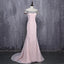 Hot Sale Off Shoulder Floor-Length Pink Beaded  Sequins Long Mermaid Bridesmaid Dresses Wedding Party Dresses,220049