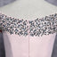 Hot Sale Off Shoulder Floor-Length Pink Beaded  Sequins Long Mermaid Bridesmaid Dresses Wedding Party Dresses,220049