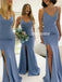 New Arrival Spaghetti Straps Mermaid V-neck Long Bridesmaid Dress, FC6022
