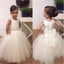 Tulle Beading Sleeveless Bowknot Flower Girl Dresses, Lovely Tutu Dresses, FGS008