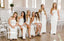 Mermaid White One Shoulder Backless Slit Bridesmaid Dress, FC2530