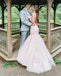 Charming Lace Mermaid Cross Back Tulle Long Prom Dress, FC5362